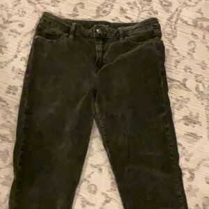 Lucky Black velour Ava skinny pants Sz 8